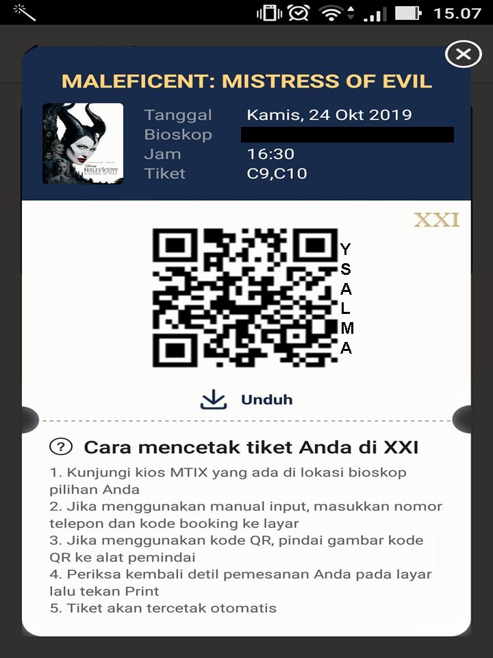 Tiket Film QR Code