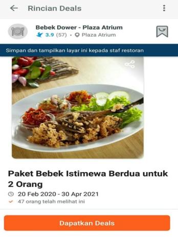 Paket Bebek Dower istimewa Traveloka