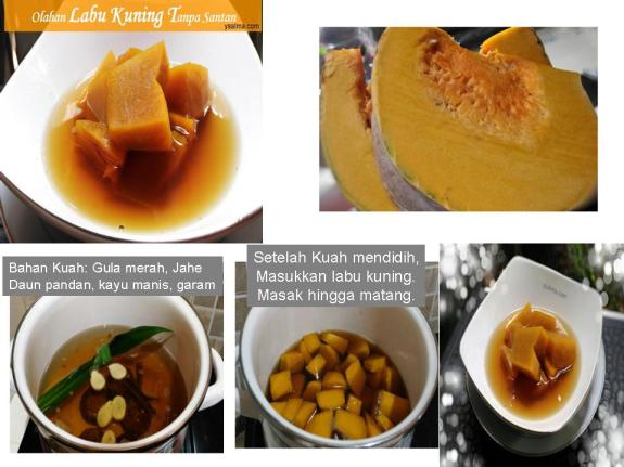 Proses memasak labu kuning sehat