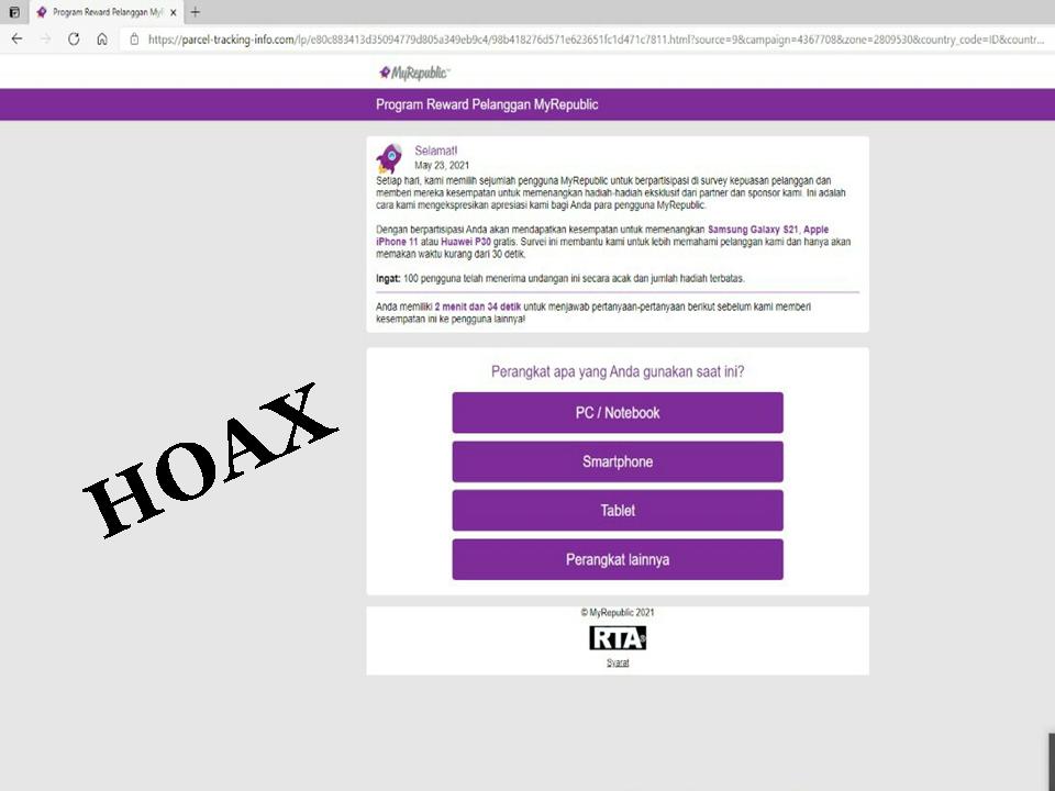 modus penipuan melalui notifikasi provider wifi