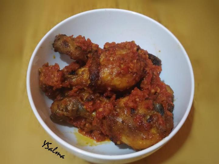 Ayam goreng bawang putih balado khas rumahan maknyus