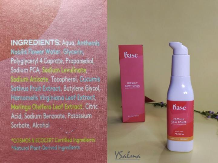 Skincare untuk menghilangkan bekas jerawat Freshly Dew Toner Ingredients