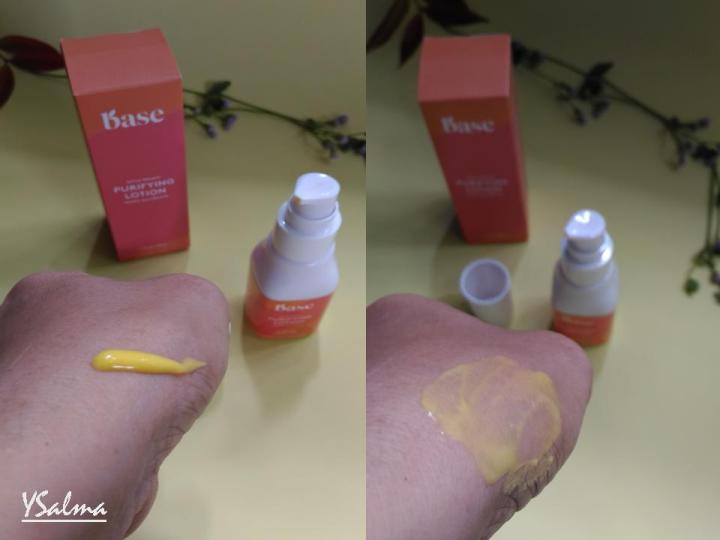 Skincare untuk menghilangkan bekas jerawat Purifying Lotion BASE tekstur