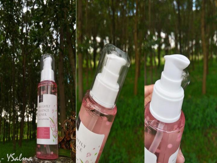 Kulit tetap fresh saat traveling Brightly Essence Toner packaging