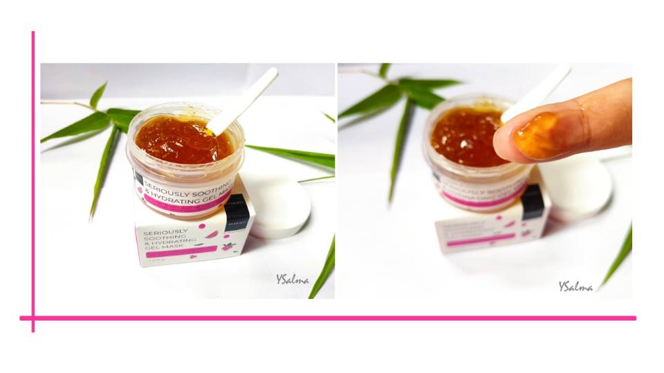 Seriously Shooting & Hydrating Gel Mask tekstur dan warna