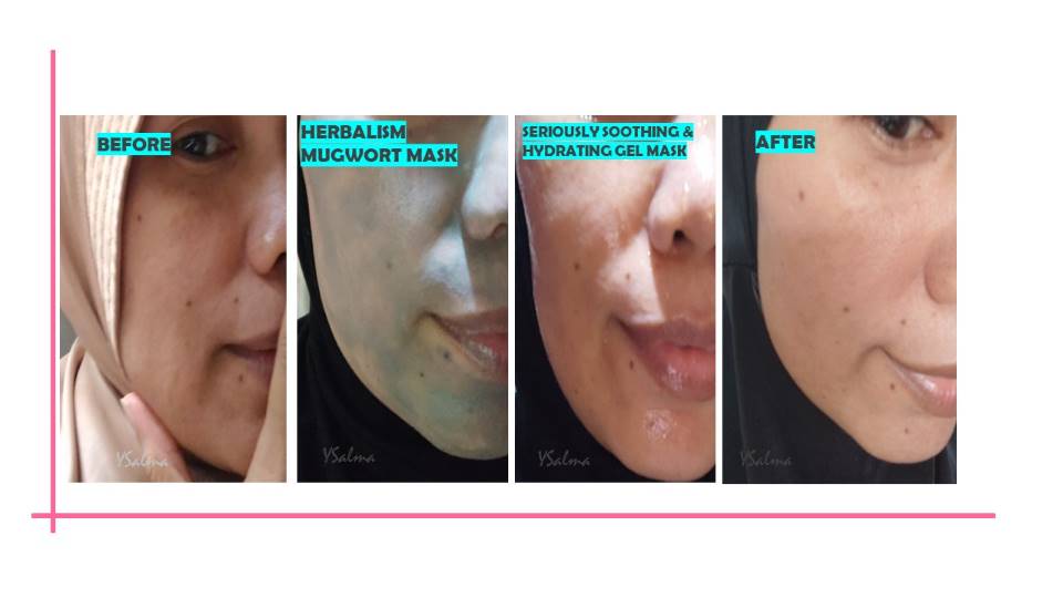 Masker wajah Scarlet befor after