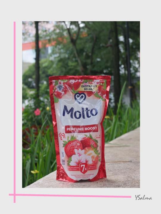 Pelembut dan pewangi pakaian Molto Korean Strawberry