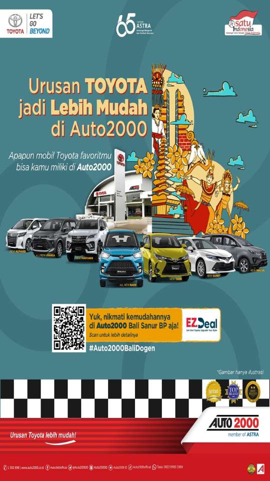 Auto2000 Sanur B&P dealer resmi untuk mobil Toyota