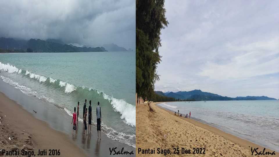 Ombak pantai Sago Pesisir Selatan terbaru