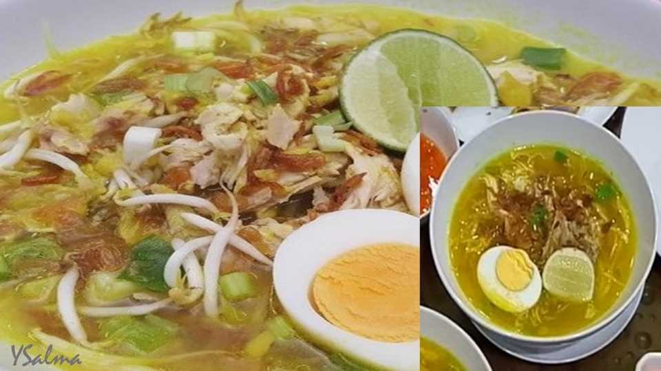 Resep soto ayam bening kuah kuning