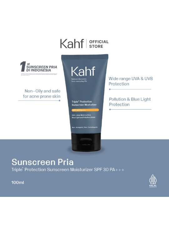cara agar wajah tidak kusam kahf sunscreen pria