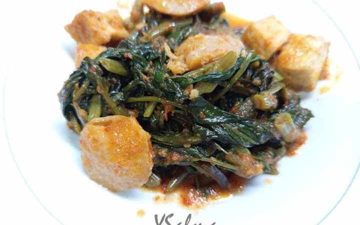 cah kangkung tahu bakso ala resto laziz
