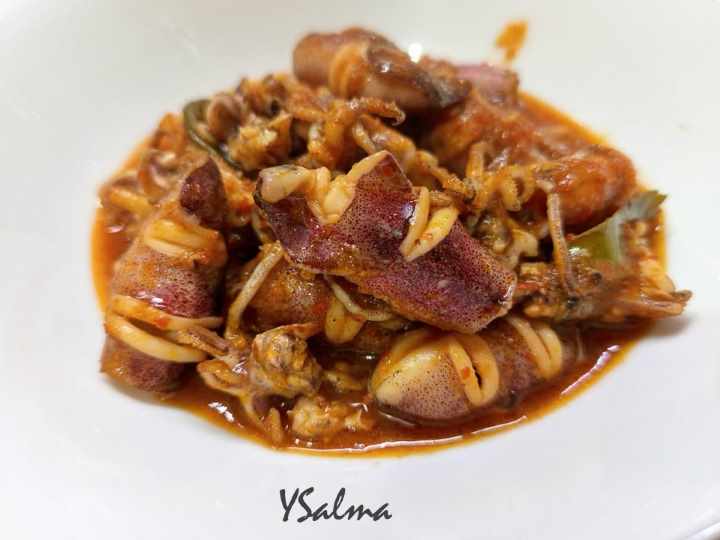 Cumi segar balado resep praktis