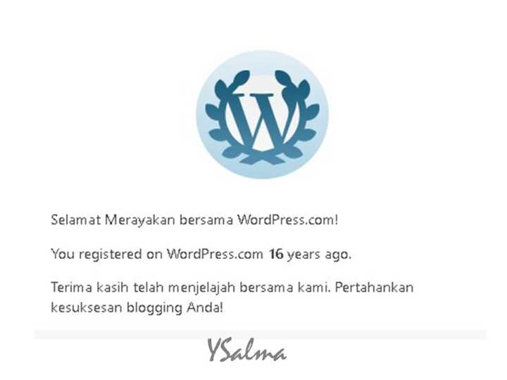 16 tahun perjalanan blog YSalma